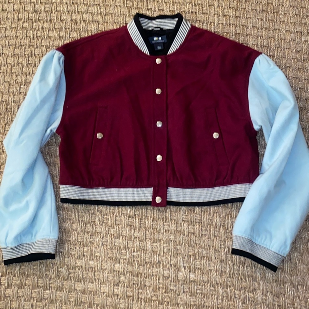 Maeve by Anthropologie Bomber. Wool blend sz Large